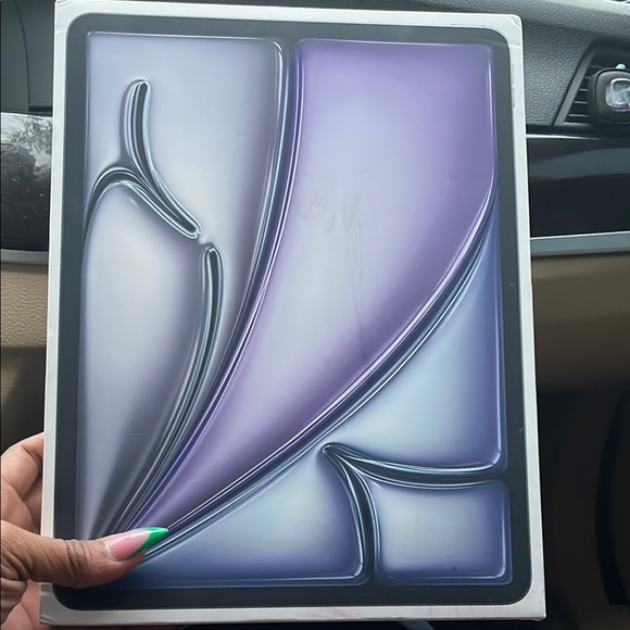 Apple Tablet with Purple and Gray Design